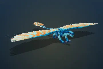 Damascus Orange Blue